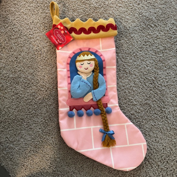St. Nicholas Square Other - St Nicholas Appliqué Embroidered Girls Christmas Stocking Princess Rapunzel NWT